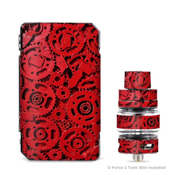 Red Gears Cog Cogs Steam Punk VooPoo Drag 2 Skin Discount