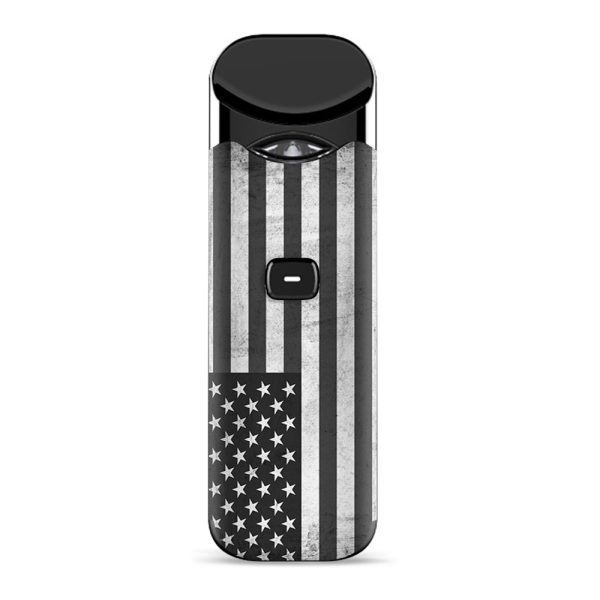 Black White Grunge Flag Usa America Smok Nord Skin Online Hot Sale