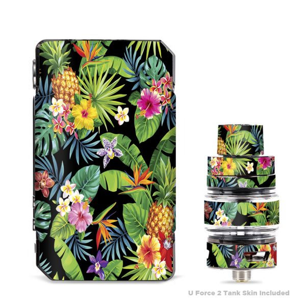 Tropical Flowers Pineapple Hibiscus Hawaii VooPoo Drag 2 Skin Hot on Sale