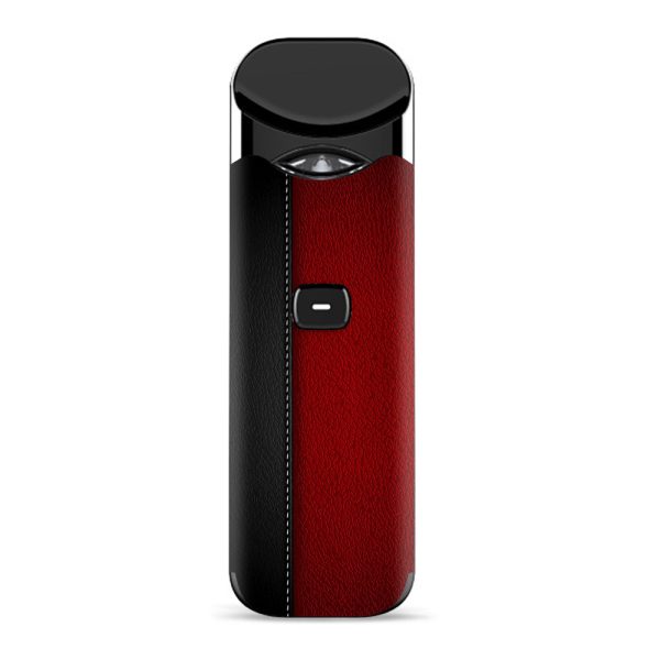 Black And Red Leather Pattern Smok Nord Skin Online now