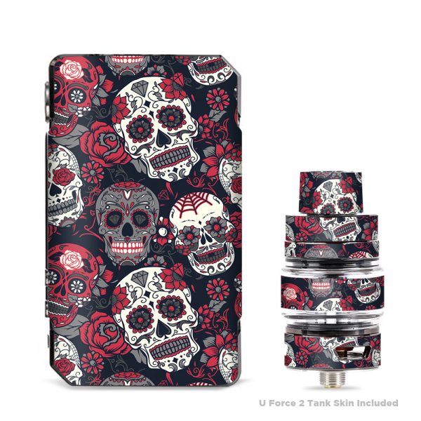 Sugar Skulls Red Black Dia De Los VooPoo Drag 2 Skin Online now
