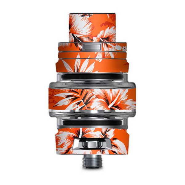 Orange Tropical Hibiscus Flowers Smok TFV8 Big Baby V2 Tank Skin Discount