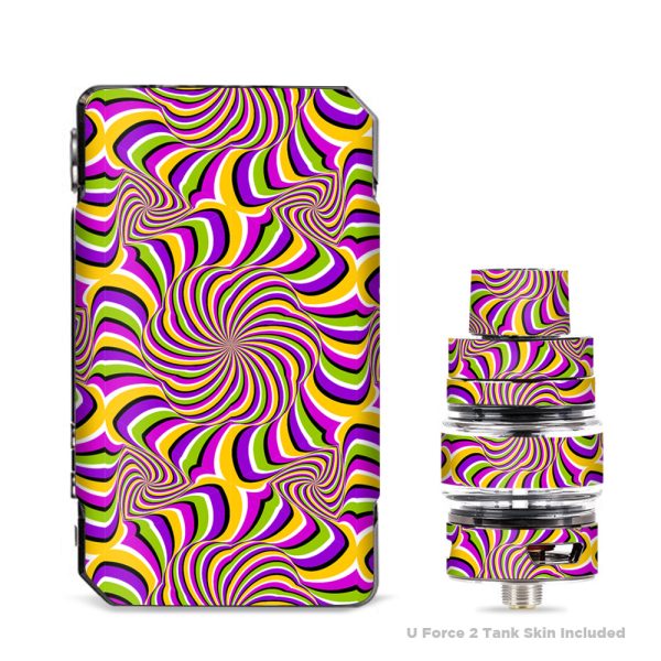 Psychedelic Swirls Motion Holographic VooPoo Drag 2 Skin Hot on Sale