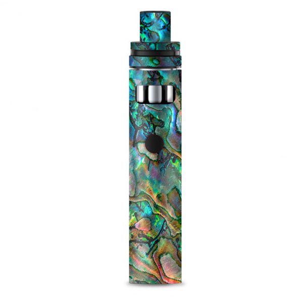 Abalone Shell Swirl Neon Green Opalescent Smok Stick AIO Skin For Discount