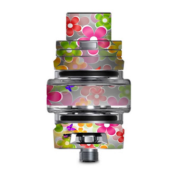 Butterflies And Daisies Flower Smok TFV8 Big Baby V2 Tank Skin Online Sale