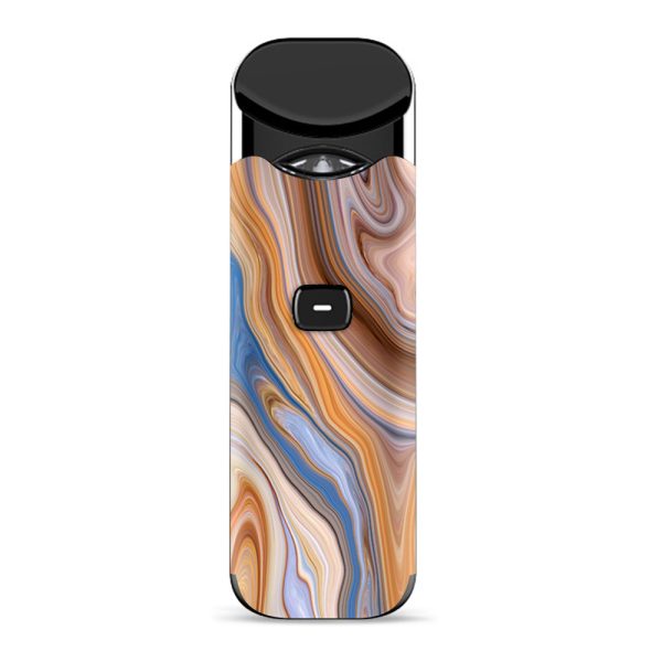 Brown Blue Marble Glass Smok Nord Skin Online Hot Sale