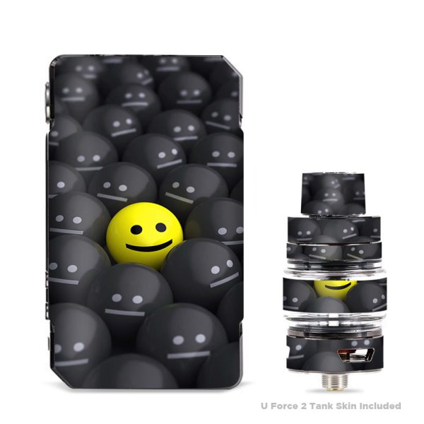 1 Yellow Happy Emoji With Sad VooPoo Drag Mini Skin For Sale