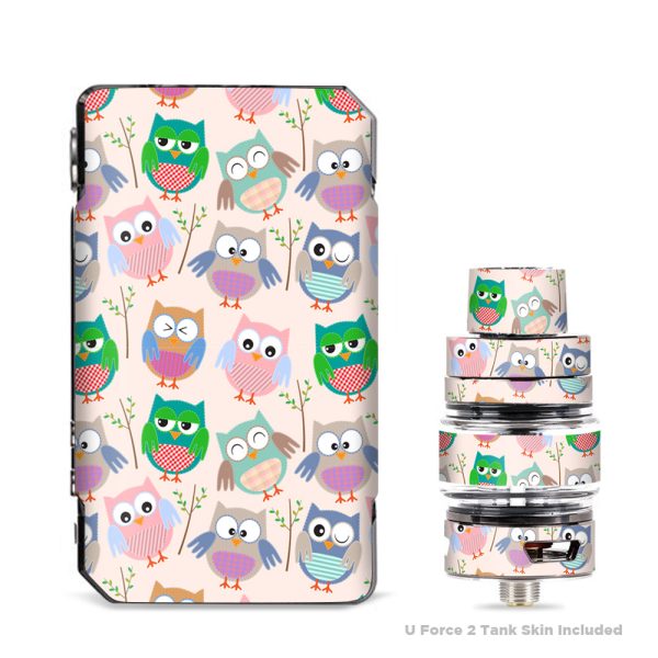 Cute Owls Pattern Cartoon VooPoo Drag 2 Skin Supply