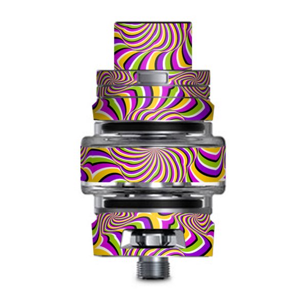 Psychedelic Swirls Motion Holographic Smok TFV8 Big Baby V2 Tank Skin Hot on Sale