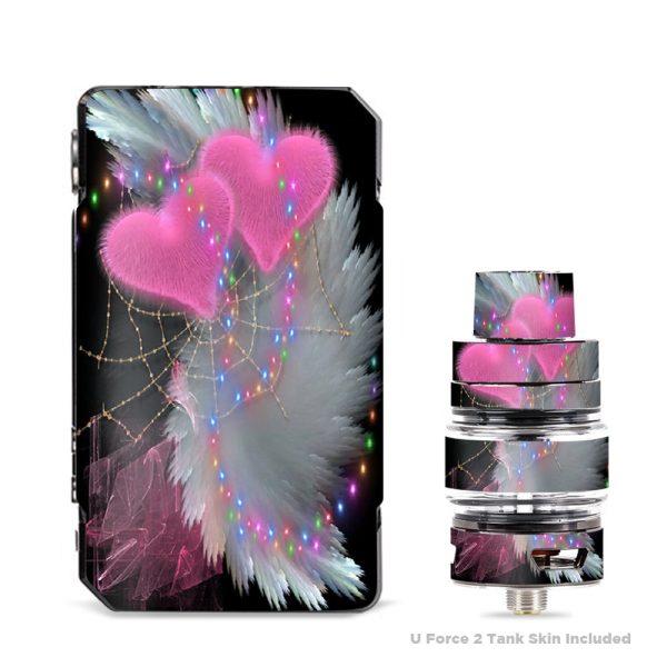 Mystic Pink Hearts Feathers VooPoo Drag Mini Skin Supply