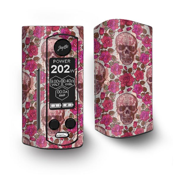 Pink Roses With Skulls Distressed Vaporesso Armour Kit Skin Cheap