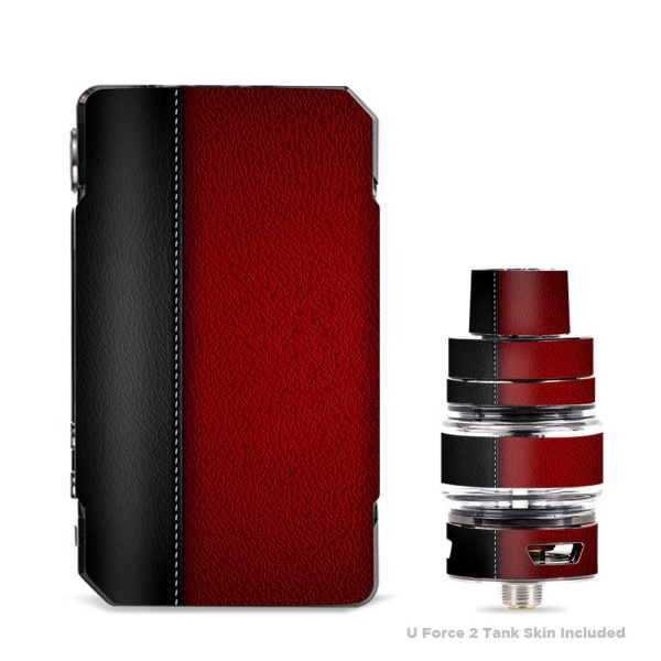 Black And Red Leather Pattern VooPoo Drag Mini Skin Online Hot Sale