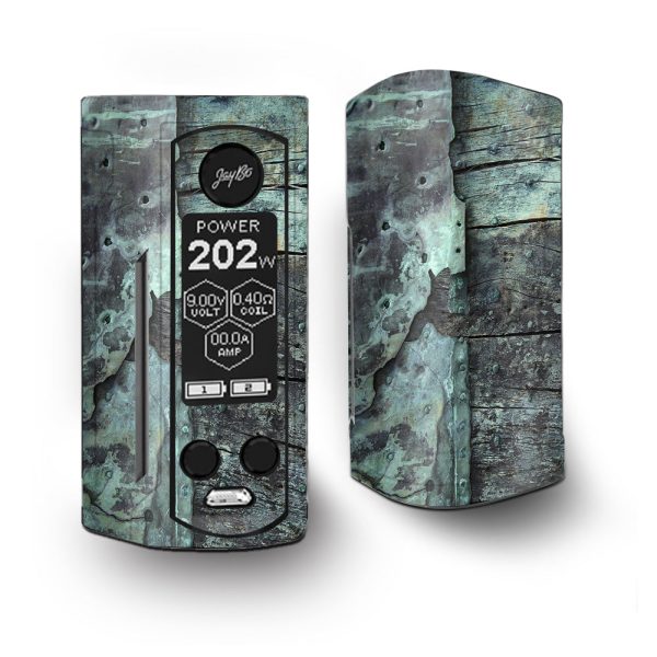 Patina Metal And Wood Blue Vaporesso Armour Kit Skin Fashion