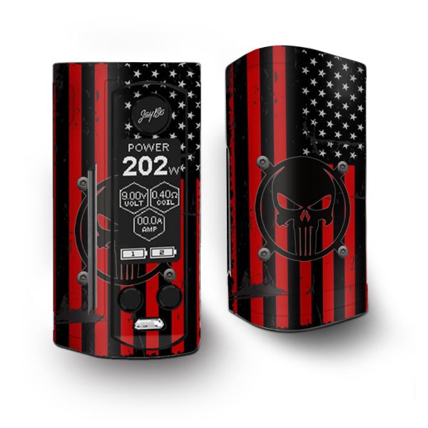 Red American Flag Black Punish Badge Vaporesso Armour Kit Skin Supply