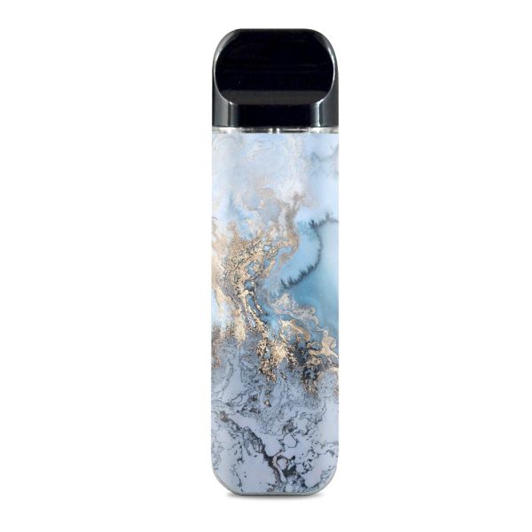 Blue Gold Grey Marble Pattern Clouds  Smok Novo Skin For Sale