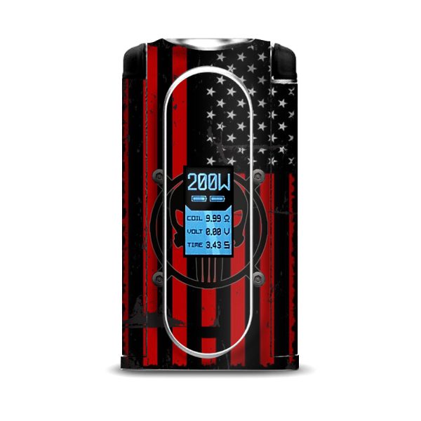 Red American Flag Black Punish Badge VooPoo Vmate Skin Online Sale