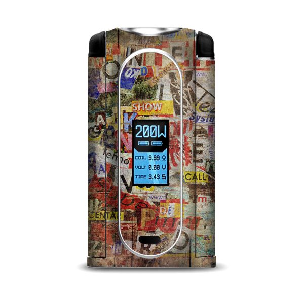 Grunge Poster Distressed VooPoo Vmate Skin Online Hot Sale