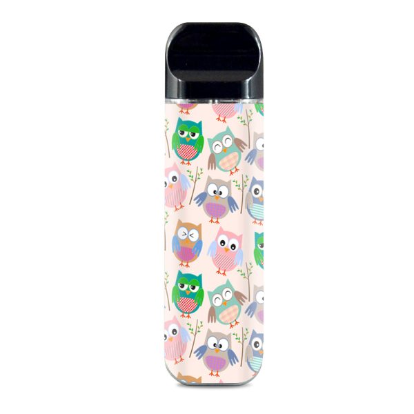 Cute Owls Pattern Cartoon Smok Novo Skin Fashion