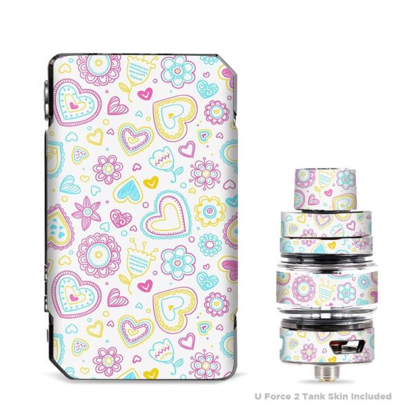 Hearts Doodles Shape Design VooPoo Drag Mini Skin Online Sale
