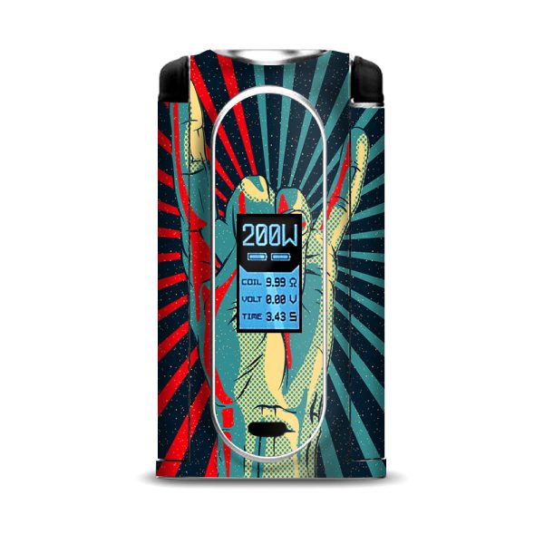 Vintage Duotone Rock Hand Sign Horns VooPoo Vmate Skin Hot on Sale