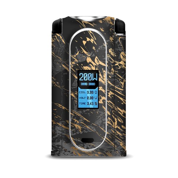 Gold Marble Dark Gray Background VooPoo Vmate Skin Online now