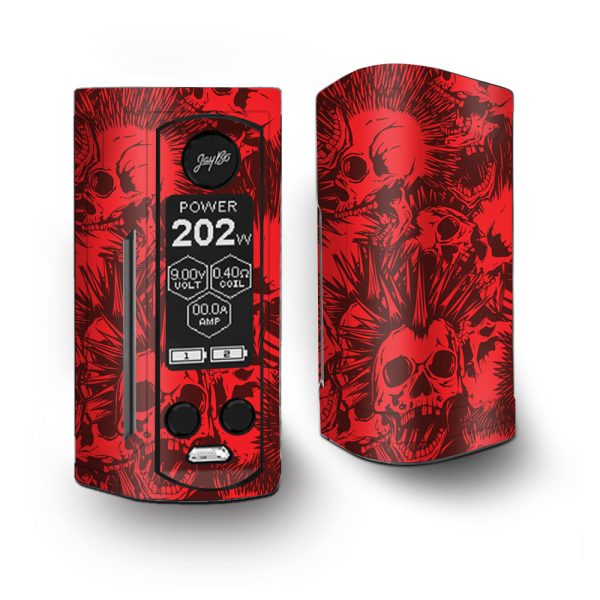 Red Punk Skulls Liberty Spikes Vaporesso Armour Kit Skin For Sale