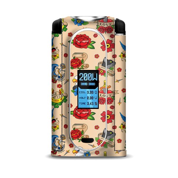 Tattoo Ink Love Flash Flower VooPoo Vmate Skin For Sale