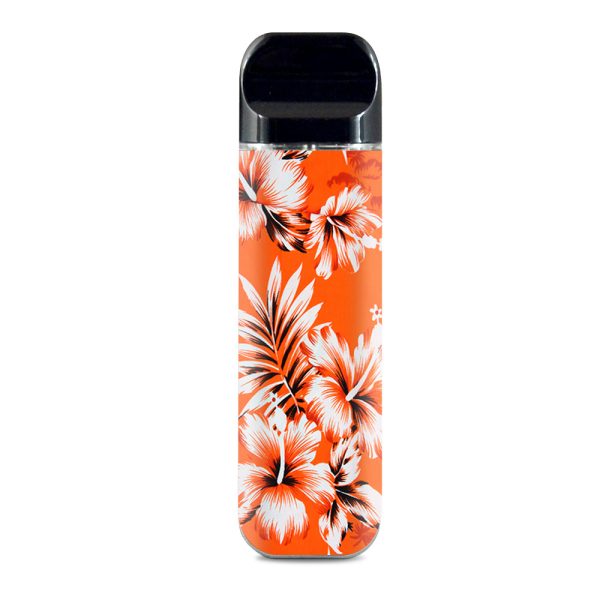 Orange Tropical Hibiscus Flowers Smok Novo Skin Cheap