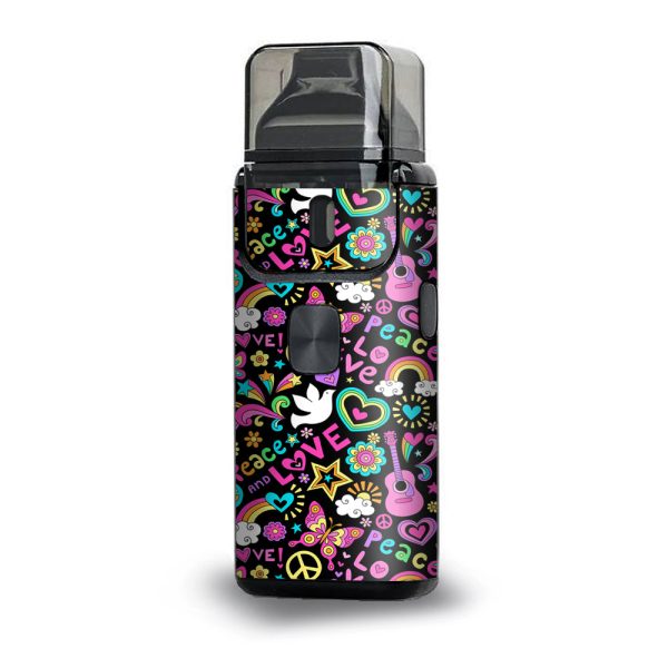 Peace And  Love Guitar Rainbow Aspire Breeze 2 Skin Sale