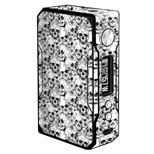 Black N White Skulls VooPoo  Drag Skin on Sale