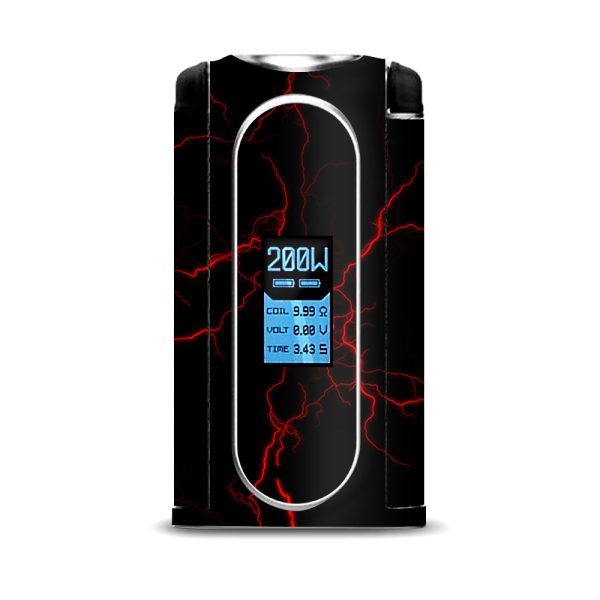 Red Lightning Bolts Electric VooPoo Vmate Skin Online Sale
