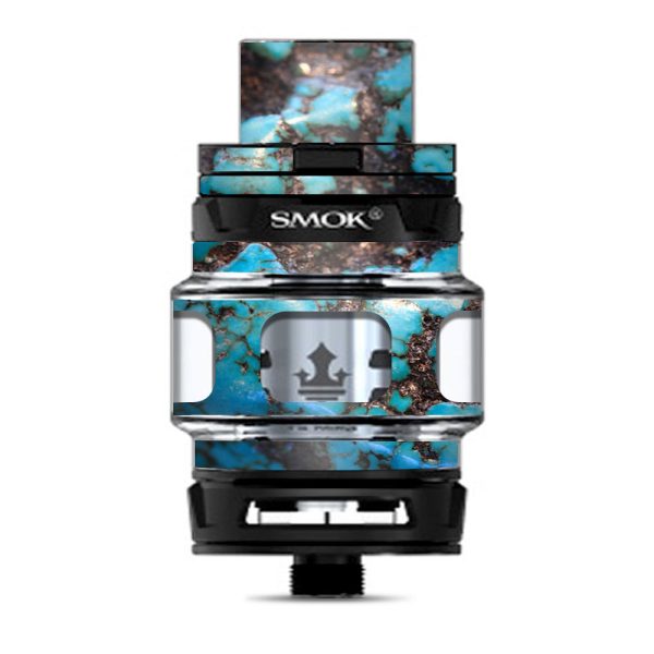 Stab Wood Blue Green Stabilized Stone Smok Prince Tank Skin Sale