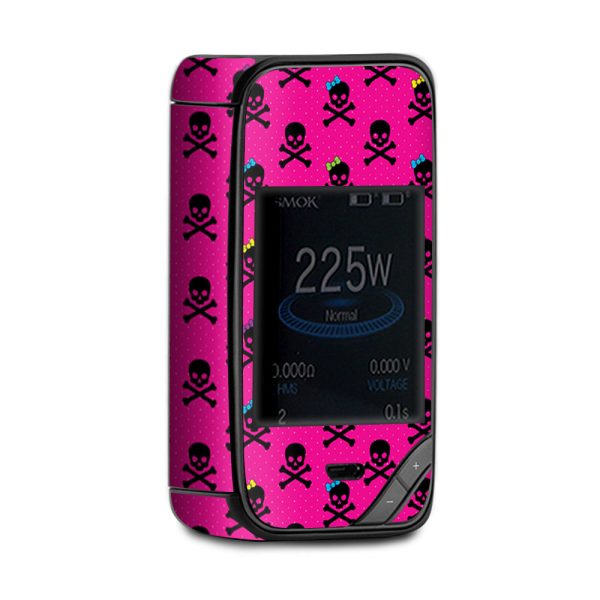 Girl Bow Skulls Feminine Pink  Smok X-Priv Skin Fashion