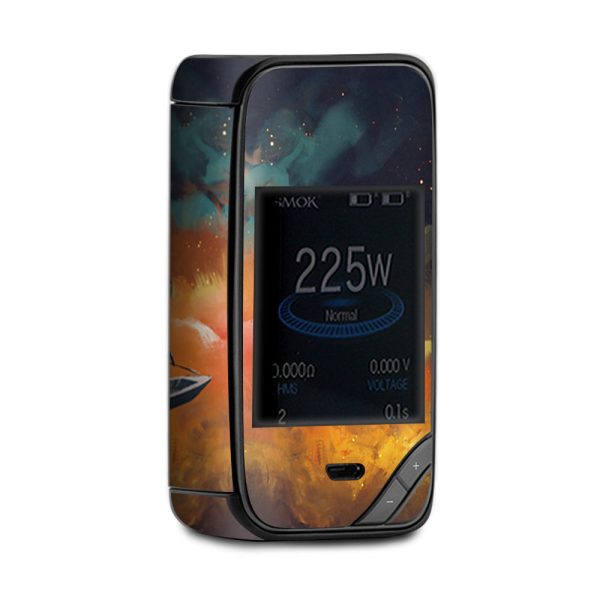 Orange Red Blue Galaxy Boat Smok X-Priv Skin Discount