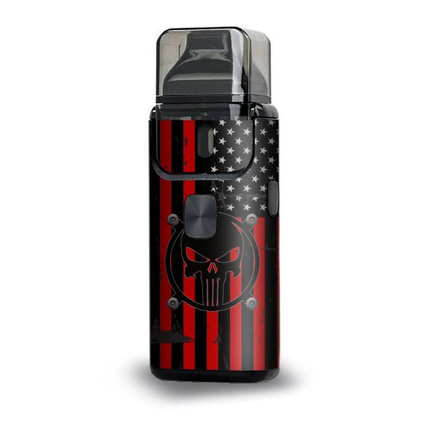 Red American Flag Black Punish Badge Aspire Breeze 2 Skin Hot on Sale
