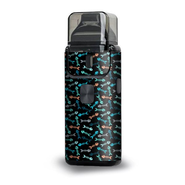 Colored Fishbones Black Background Aspire Breeze 2 Skin Discount