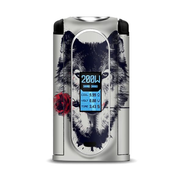 Wolf With Rose In Mouth VooPoo Vmate Skin Online Hot Sale