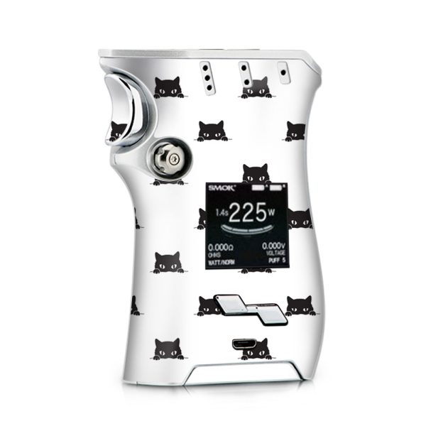 Sneaky Cat Kitten Pattern Black On White Smok Mag Skin Online
