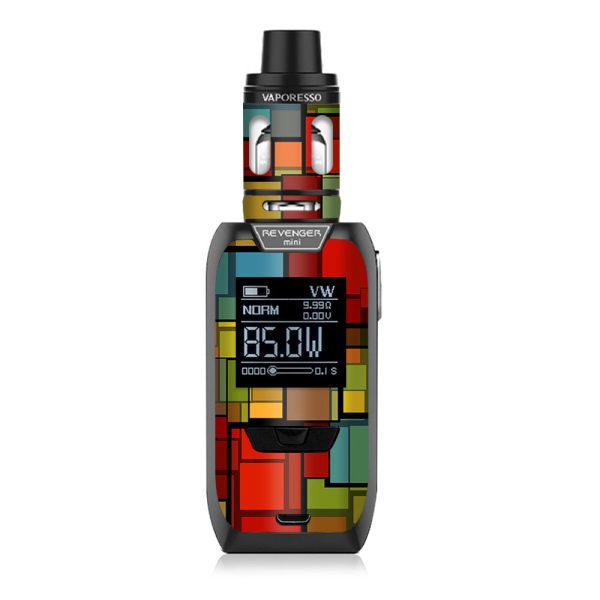 Abstract Colorful Square Pattern Vaporesso Revenger Mini 85w Skin For Discount