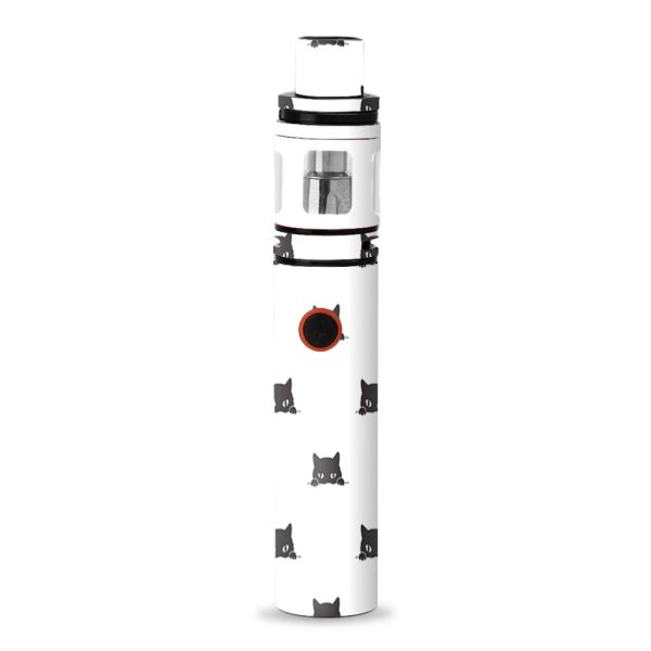 Sneaky Cat Kitten Pattern Black On White Smok Stick V8 Skin For Sale