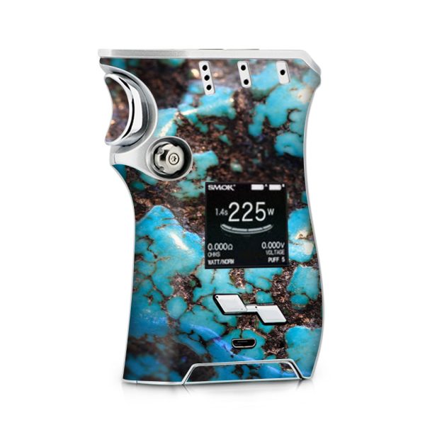 Stab Wood Blue Green Stabilized Stone Smok Mag Skin For Sale