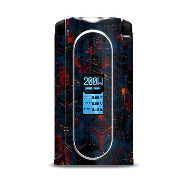 City Glow At Night Skyline View VooPoo Vmate Skin Online