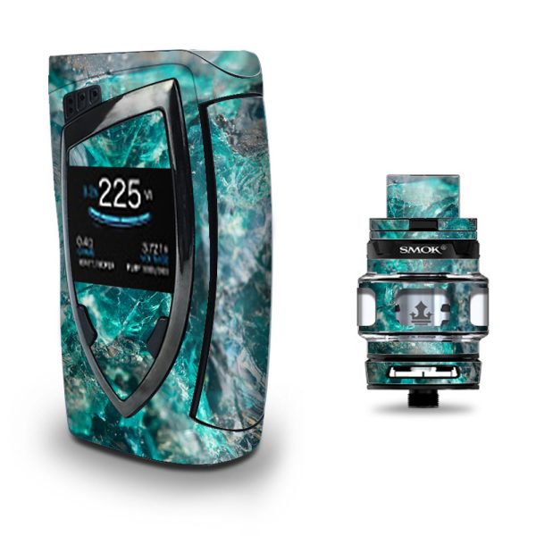 Chrysocolla Hydrated Copper Glass Teal Blue Smok Devilkin kit Skin Fashion