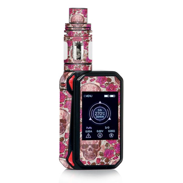Pink Roses With Skulls Distressed Smok Gpriv2 Skin Sale