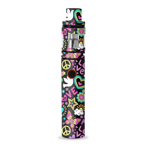 Peace And  Love Guitar Rainbow Smok Stick V8 Skin on Sale