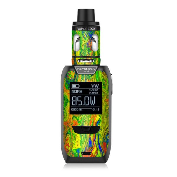 Green Trippy Color Mix Psychedelic Vaporesso Revenger Mini 85w Skin Discount