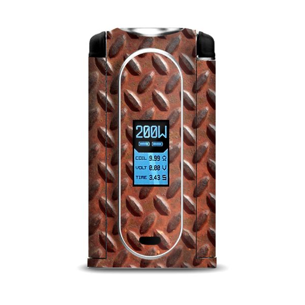 Rusted Diamond Plate Metal Panel Rust VooPoo Vmate Skin Fashion