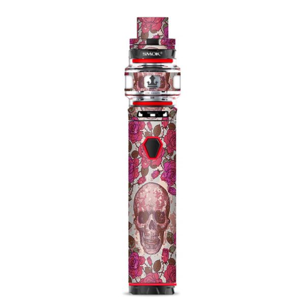 Pink Roses With Skulls Distressed Smok Stick Prince Skin Hot on Sale