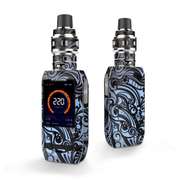 Blue Grey Paisley Abstract Vaporesso Polar 220w Skin For Sale