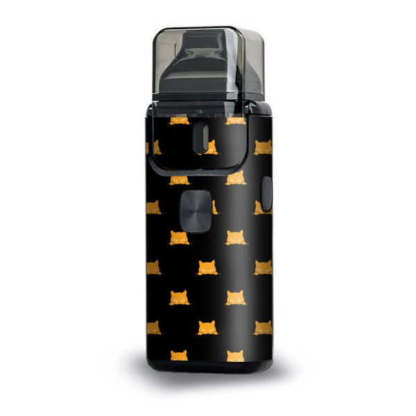 Sneaky Cat Kitten Pattern Gold On Black Aspire Breeze 2 Skin Hot on Sale